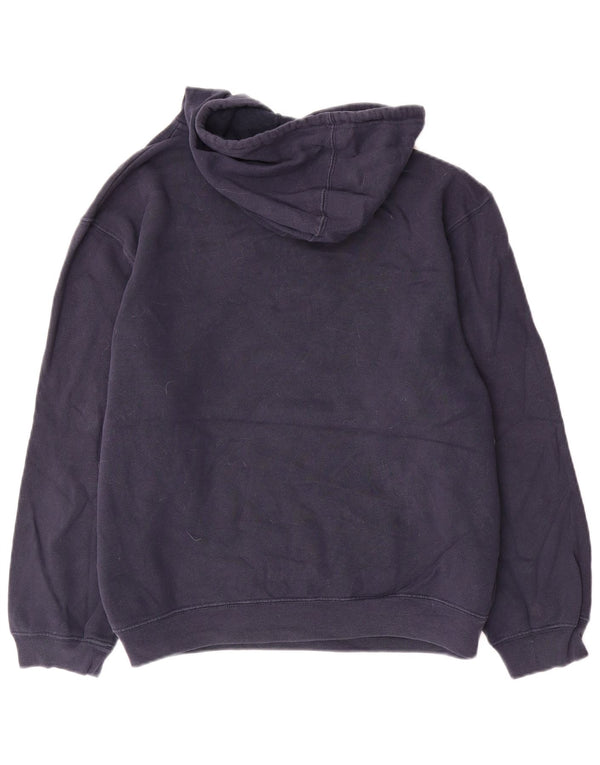 Maglia con cappuccio oversize da donna REEBOK UK 16 Large in cotone blu navy