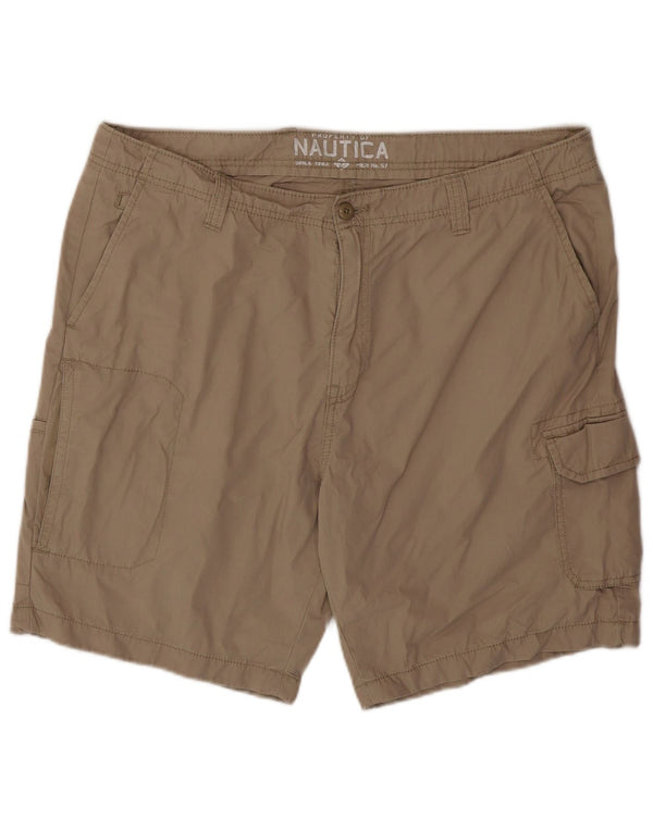 Pantaloncini cargo da uomo Nautica W38 XL in cotone beige