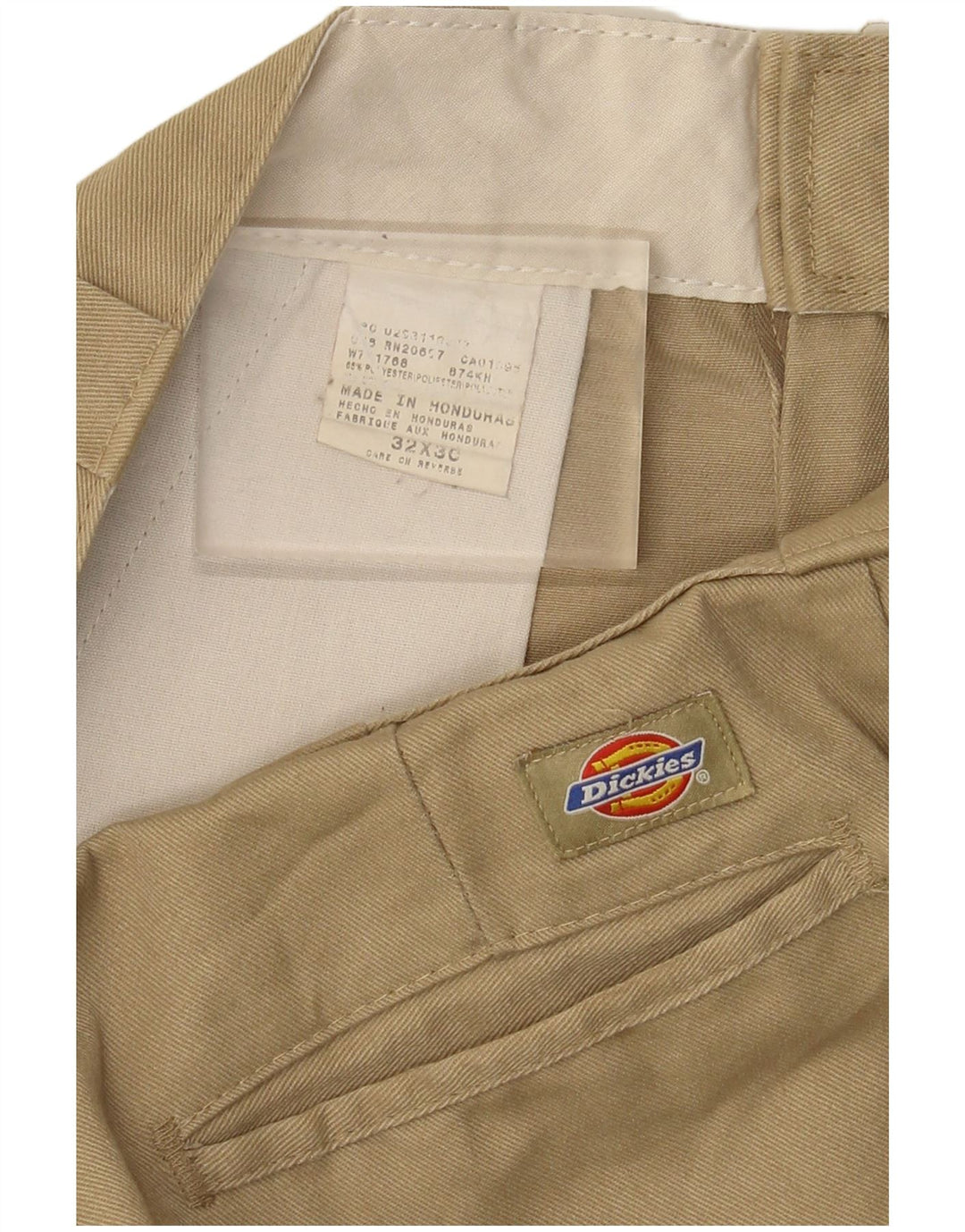 Pantaloncini chino da uomo Dickies W32 poliestere beige medio