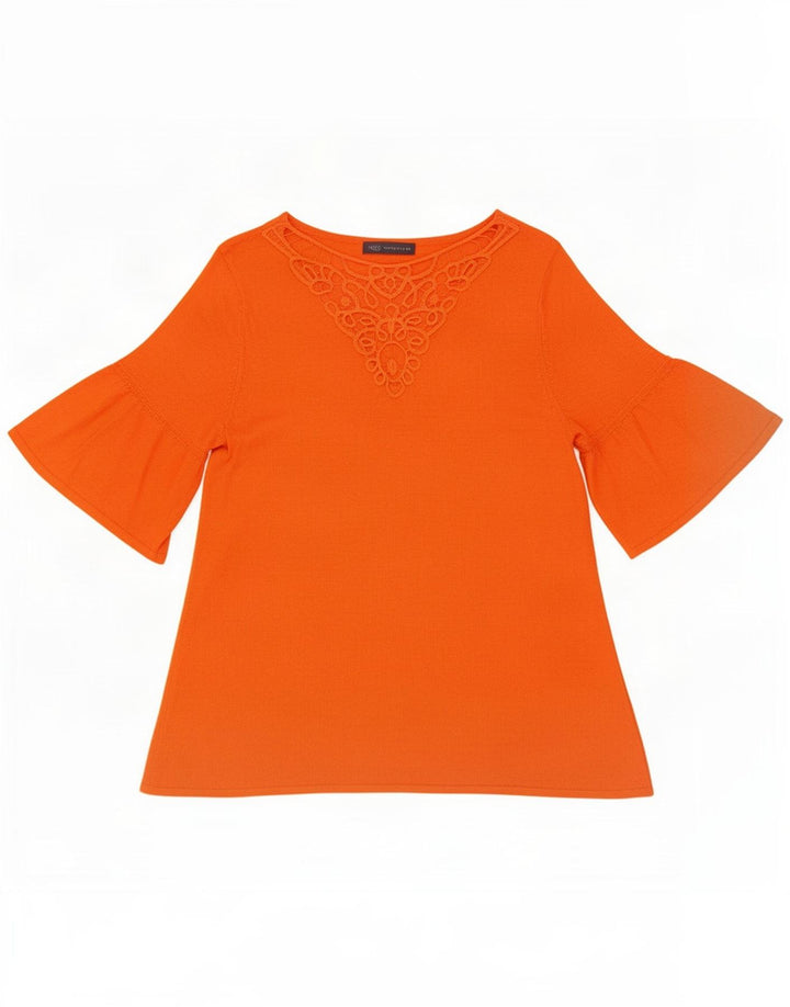 Top camicetta da donna Marks & Spencer UK 14 Acrilico arancione medio