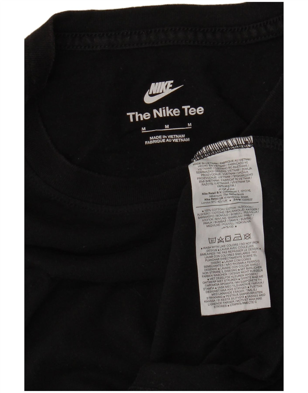 T-shirt da uomo Nike Top in cotone nero medio