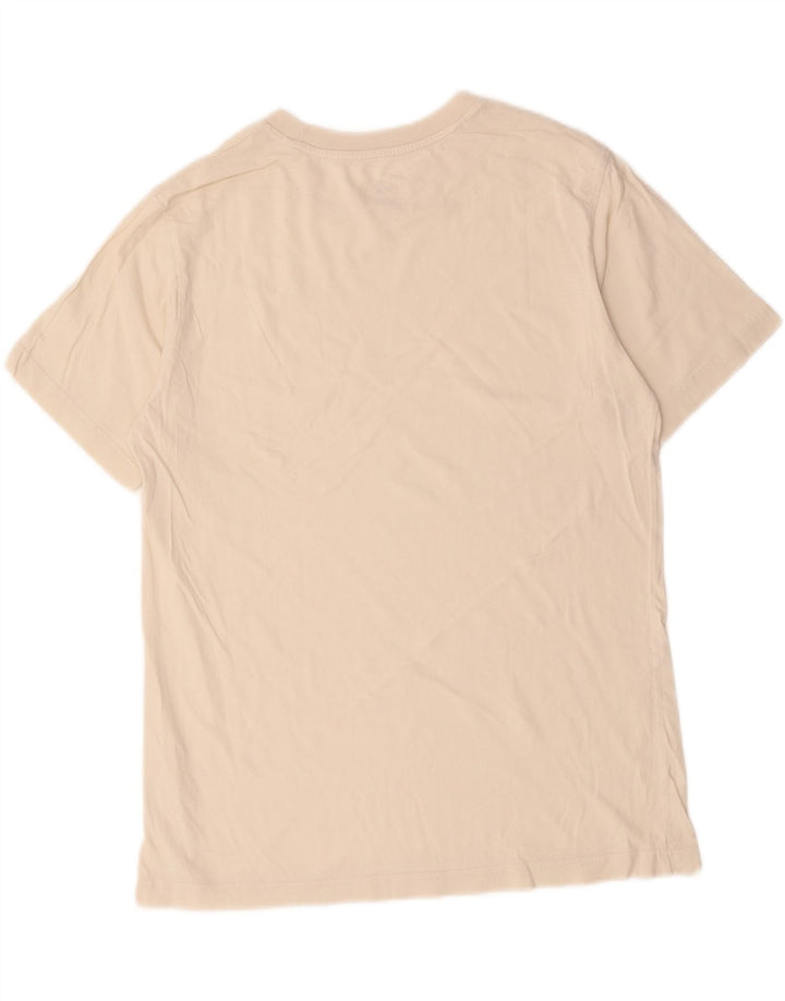 T-shirt da uomo Puma Top in cotone bianco sporco medio