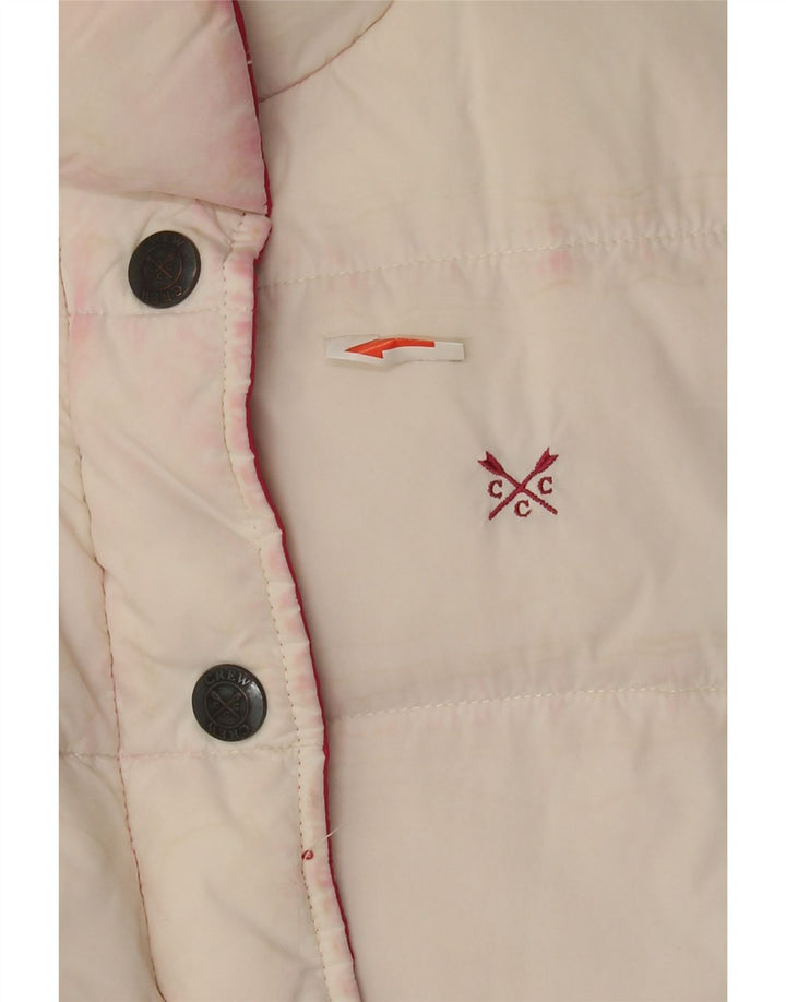 Gilet imbottito reversibile da donna J. Crew UK 12 nylon rosa medio