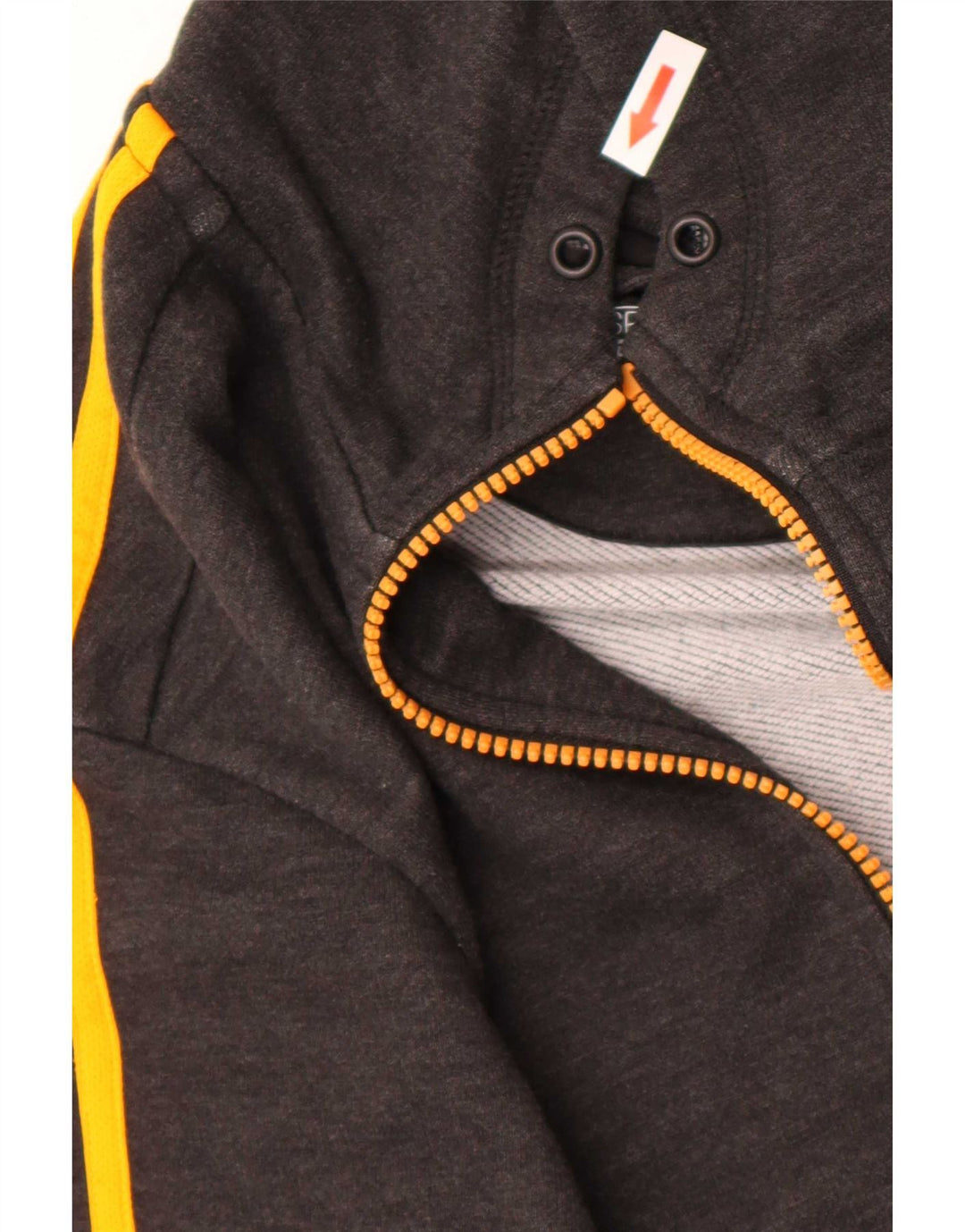 Maglione con cappuccio e zip Adidas Climalite da uomo piccolo in poliestere grigio