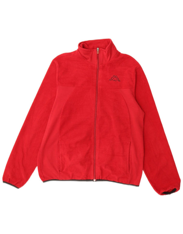 Giacca in pile da donna Kappa UK 14 medio rosso poliestere