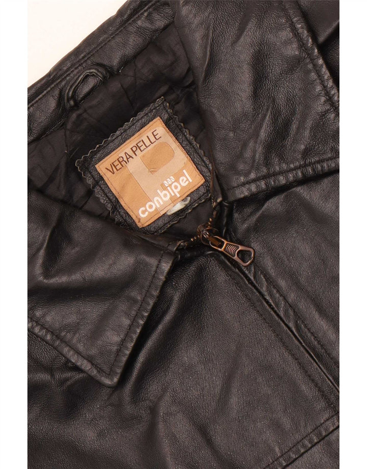 Giacca in pelle da uomo Conbipel UK 38 pelle nera media