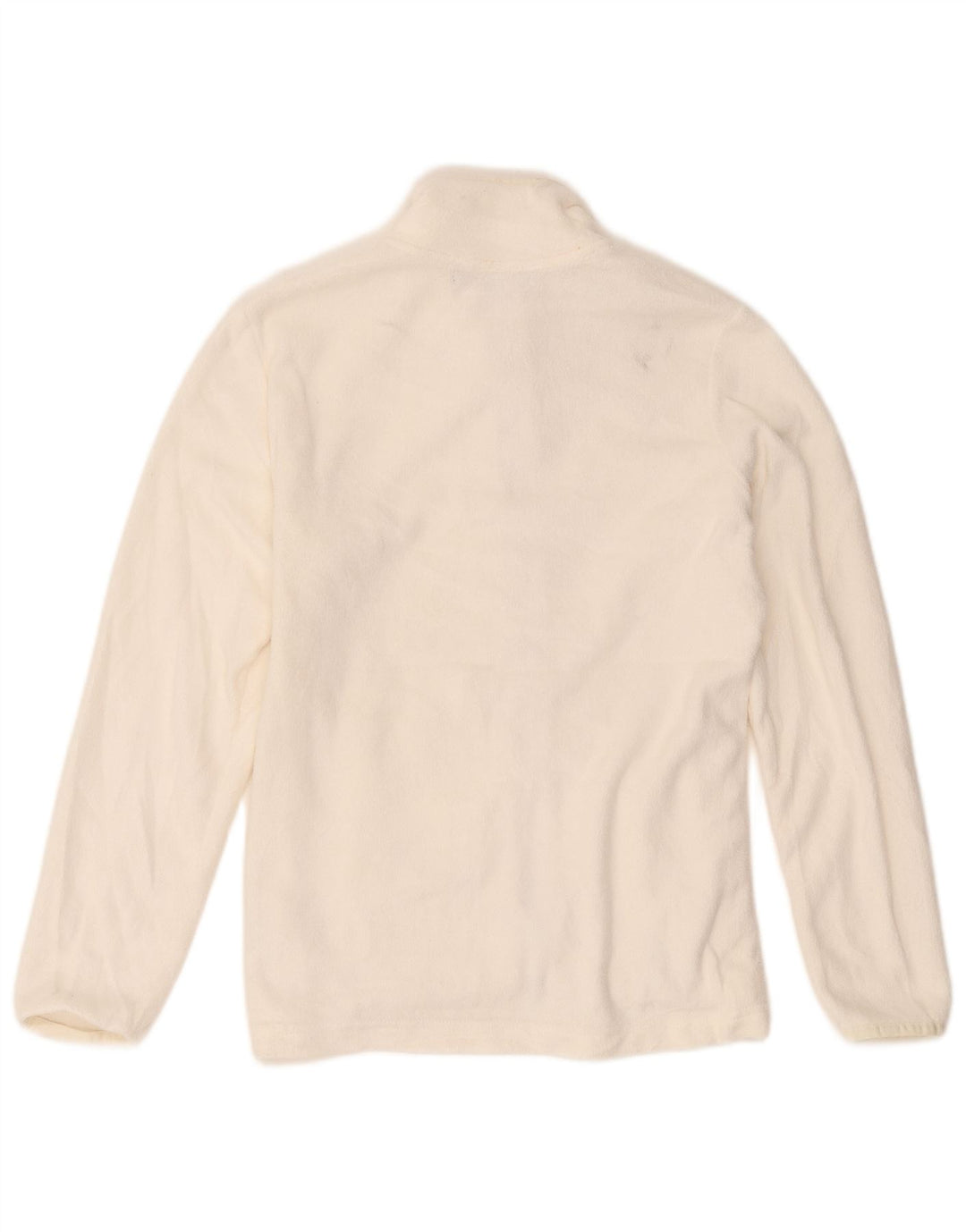 Giacca in pile da donna Marks & Spencer UK 12 poliestere bianco sporco medio