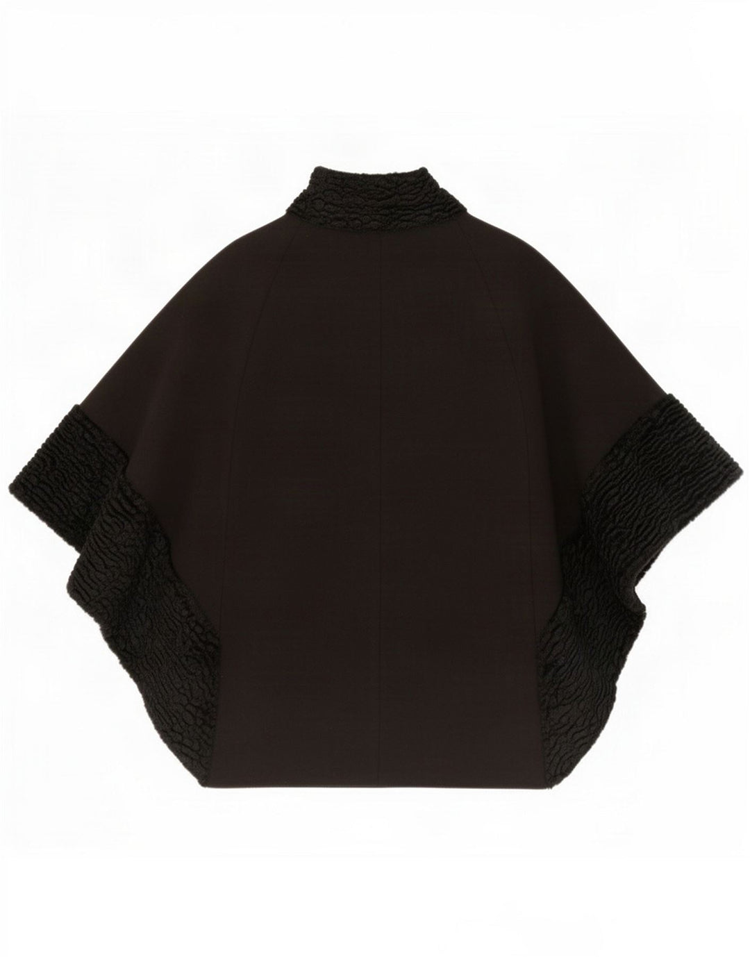Poncho da donna vintage UK 16 grande poliestere nero