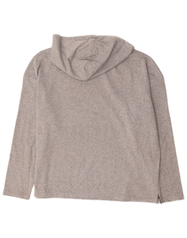 Marks & Spencer Top grafico da donna con cappuccio manica lunga UK 14 Large Grigio