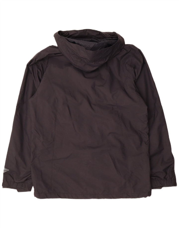 COLUMBIA Giacca a vento con cappuccio Omni-Tech da uomo UK 38 Nylon nero medio