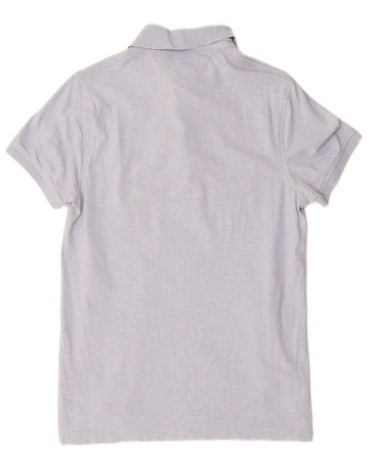 Polo da uomo slim fit Tommy Hilfiger in cotone blu medio