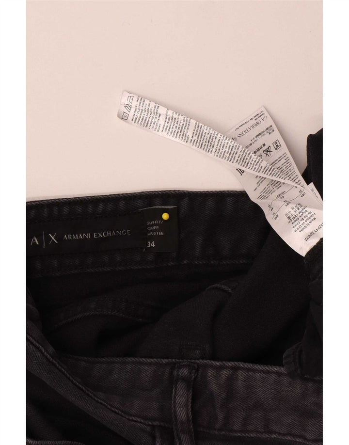Jeans slim da uomo Armani Exchange W34 L33 cotone nero