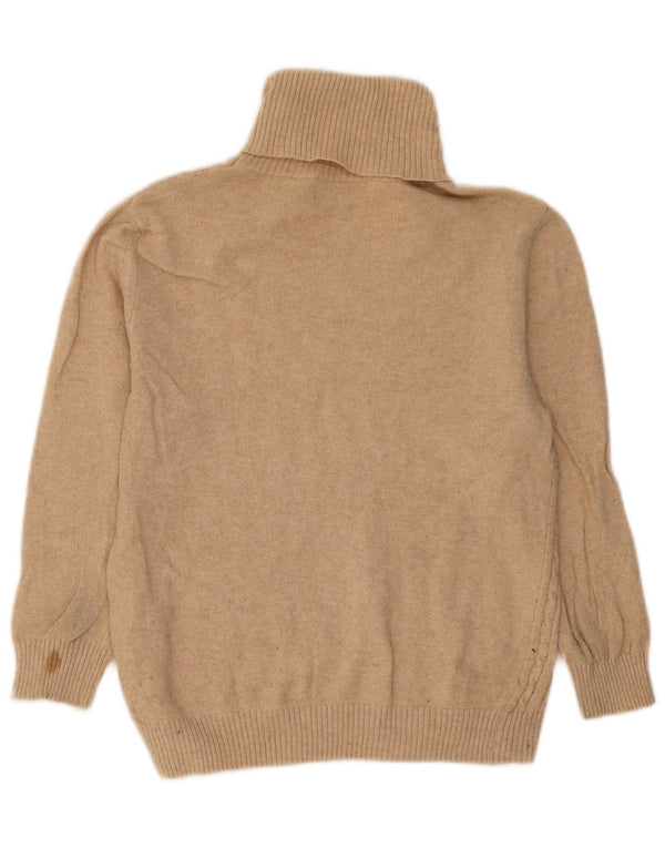 Maglione corto da donna Zara con collo alto, UK 12, cotone beige medio