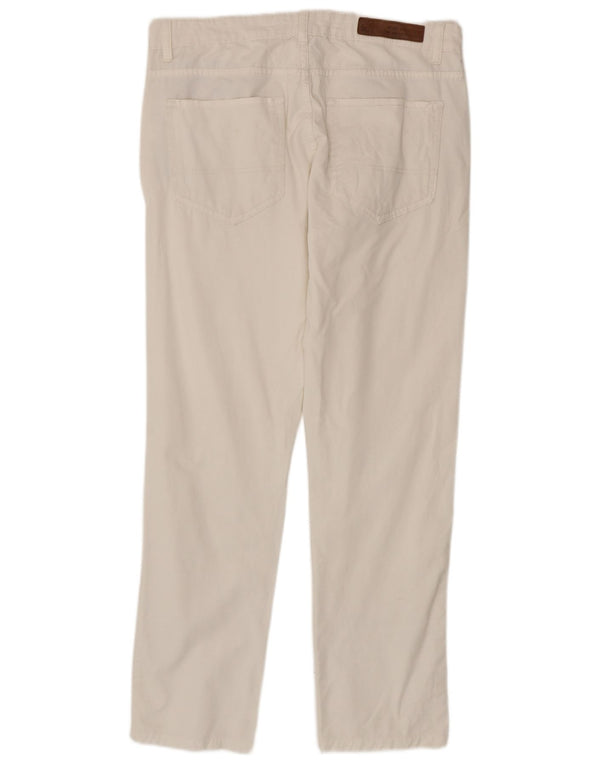 Pantaloni casual slim da uomo Zara EU 42 Large W32 L32 Bianco