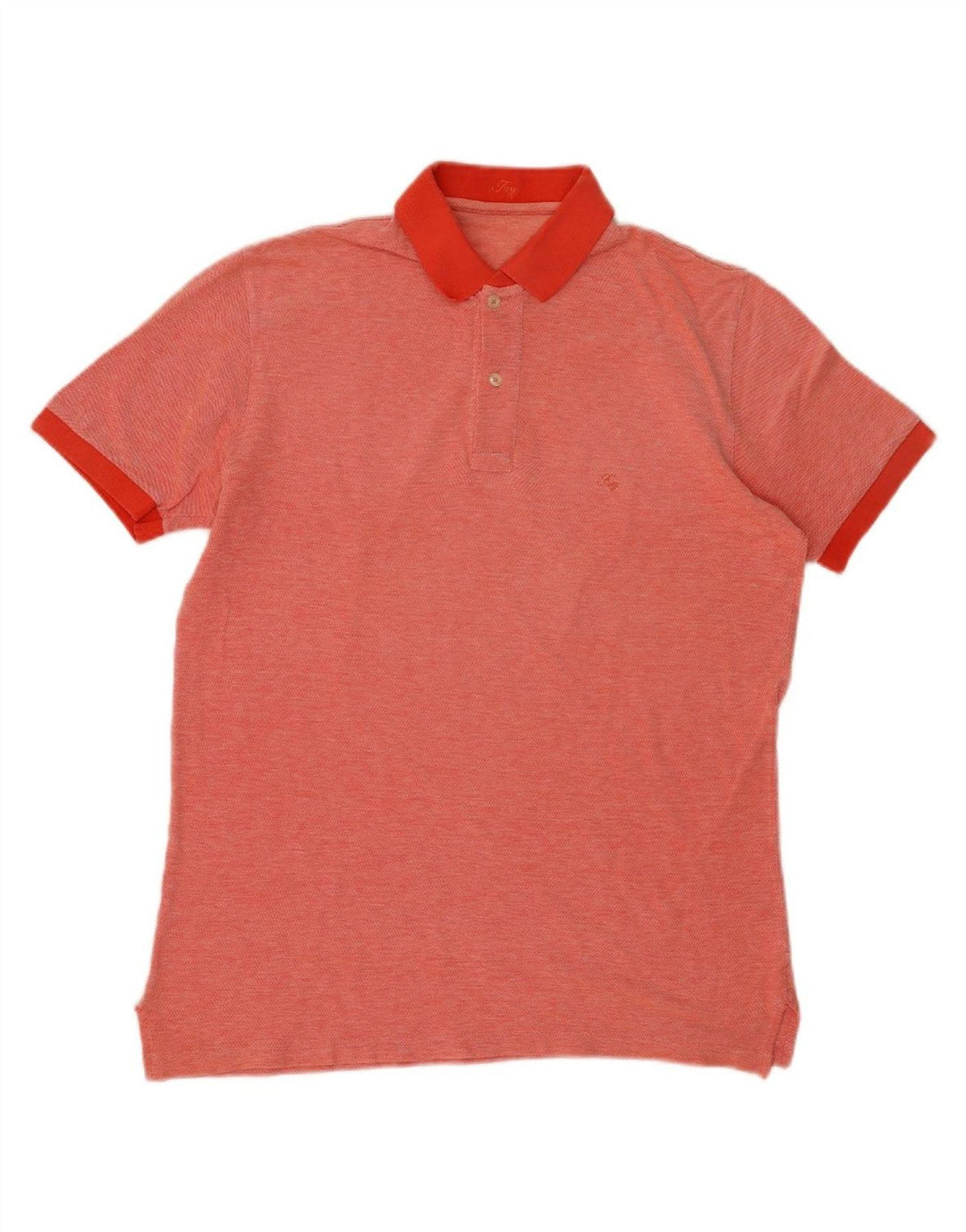 FAY Mens Polo Shirt Large Orange Vintage Fay and Second-Hand Fay from Messina Hembry 