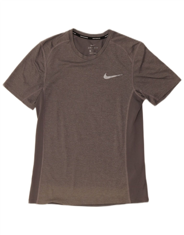 T-shirt Nike Dri Fit da uomo, piccola, in poliestere grigio