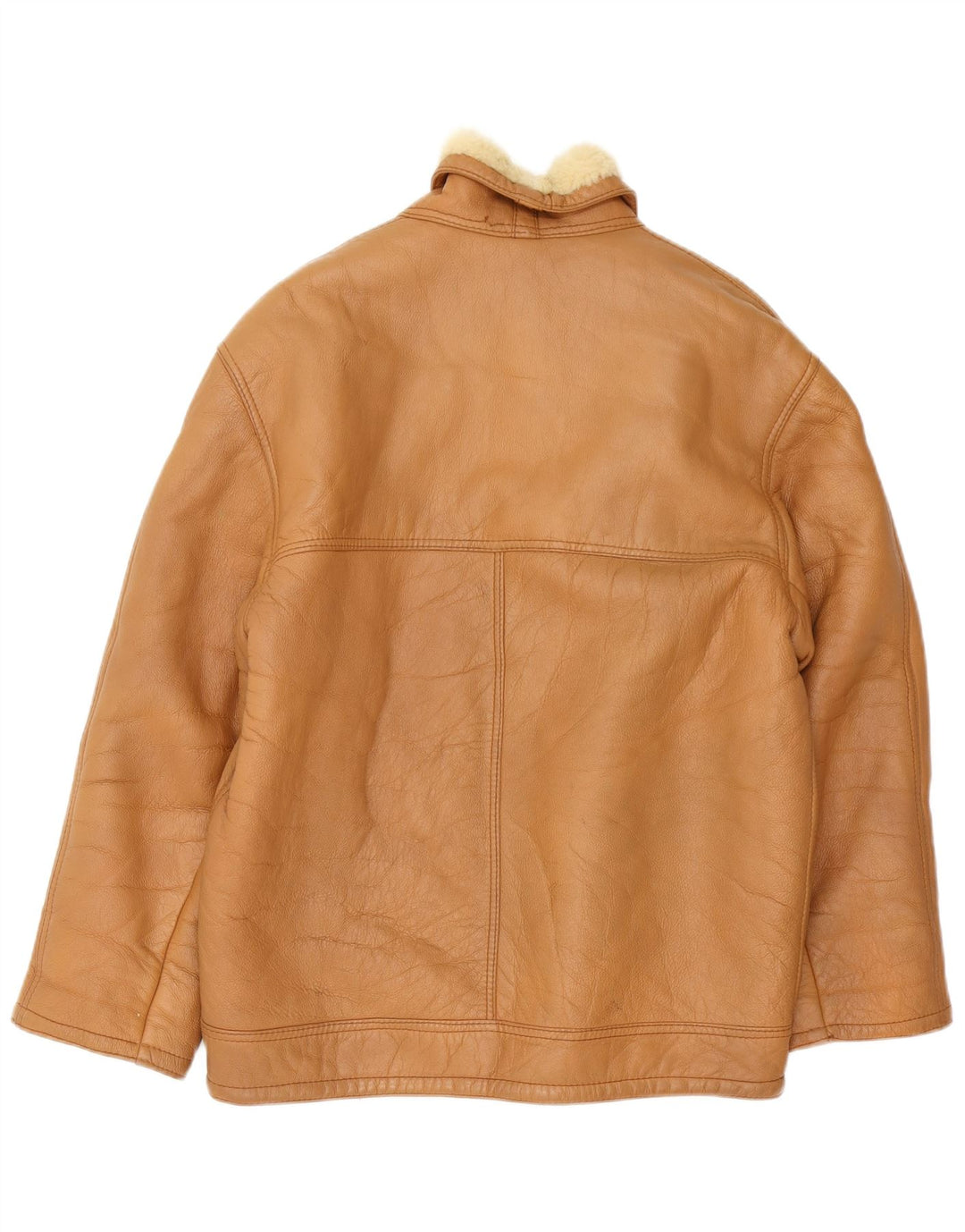 Giacca in shearling vintage da uomo UK 40 grande marrone