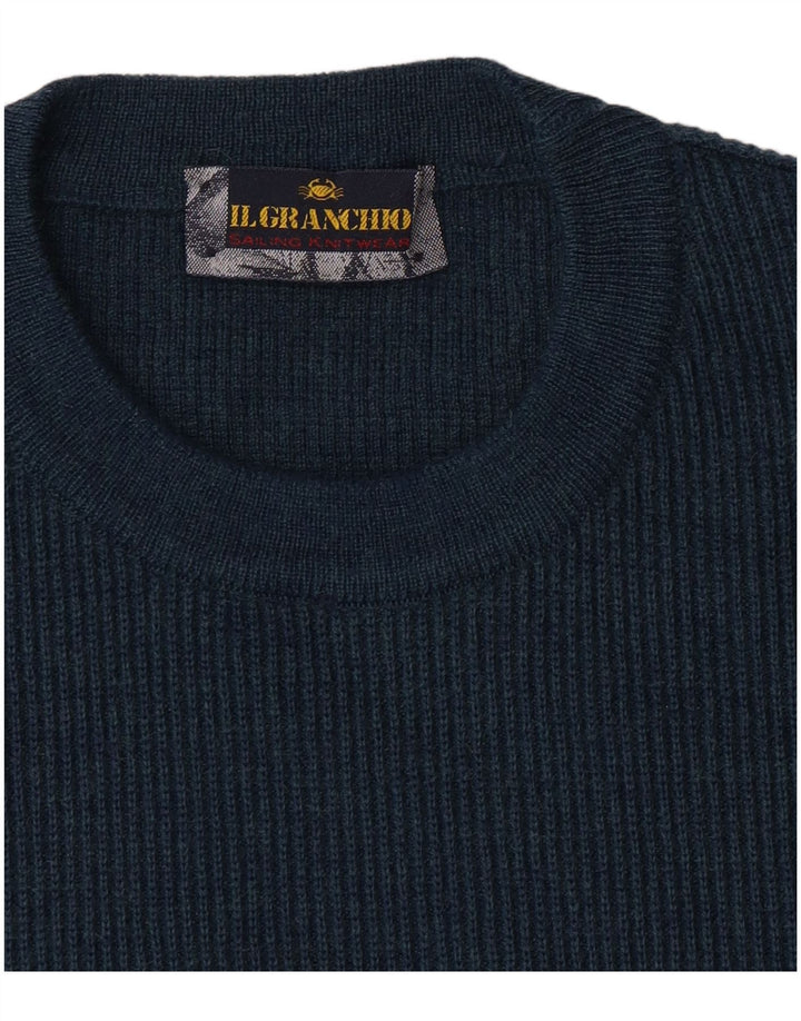 Maglione maglione girocollo da uomo Il Granchio grande blu navy