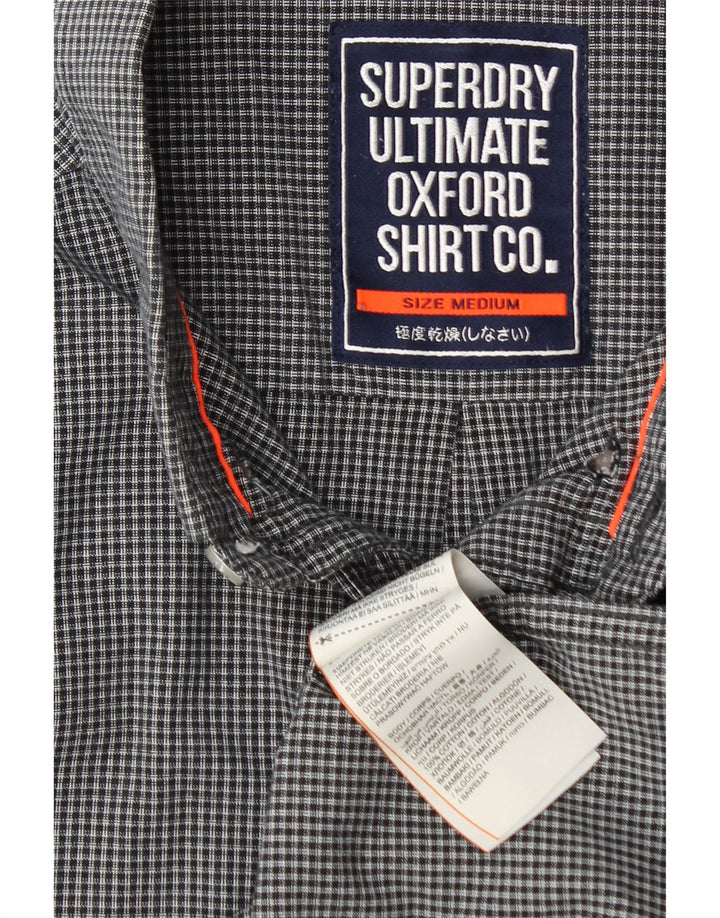 Camicia da uomo Superdry in cotone a quadretti blu navy medio