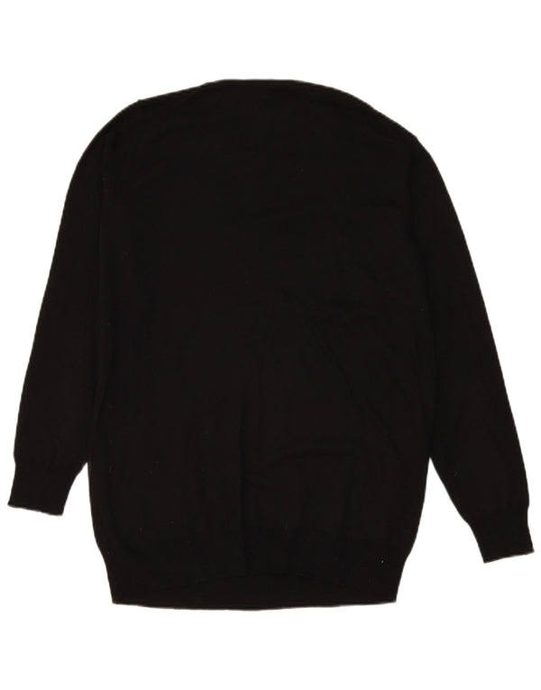 Maglione maglione girocollo da donna Zara UK 14 medio nero