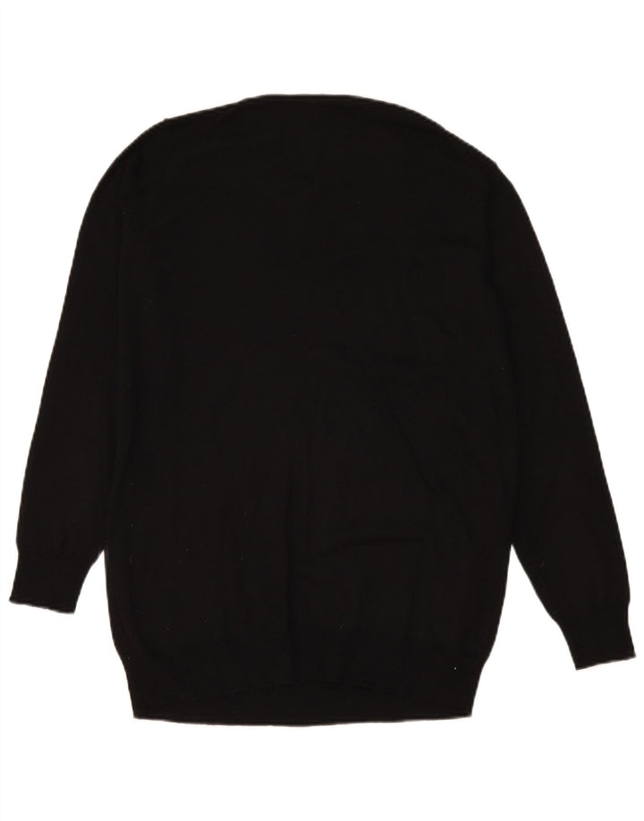 Maglione maglione girocollo da donna Zara UK 14 medio nero