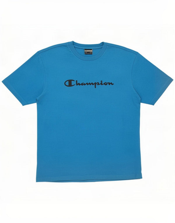 T-shirt grafica da uomo Champion Top Large Blu