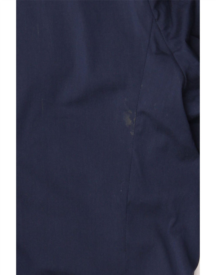 Giacca blazer da uomo a 2 bottoni Zara EU 54 XL cotone blu navy