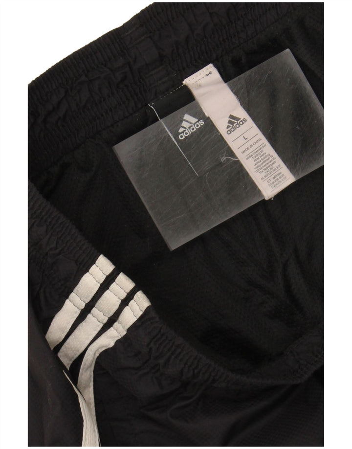 ADIDAS Mens Tracksuit Trousers Large Black Polyester