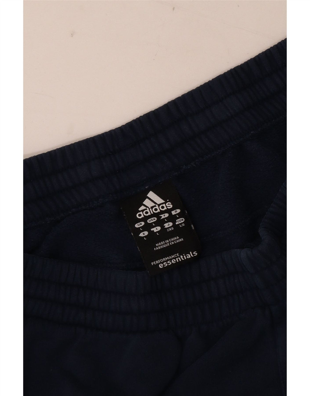 Pantaloni da tuta da uomo Adidas Large in cotone blu navy