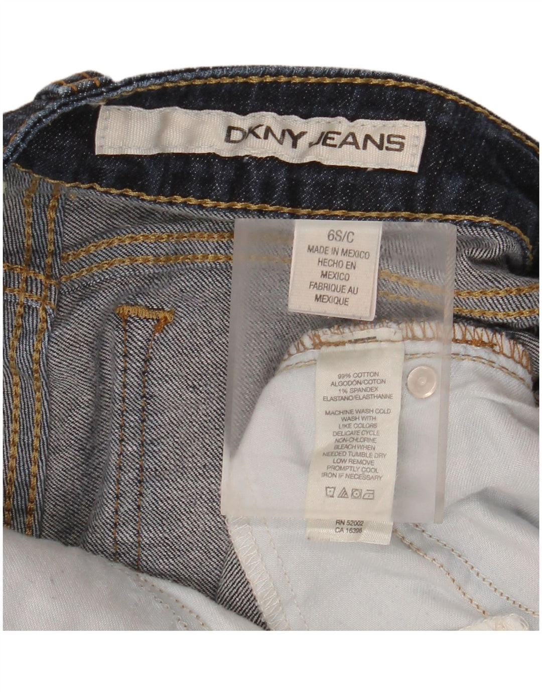 Jeans corti da donna DKNY US 6 medi W28 L25 cotone blu navy