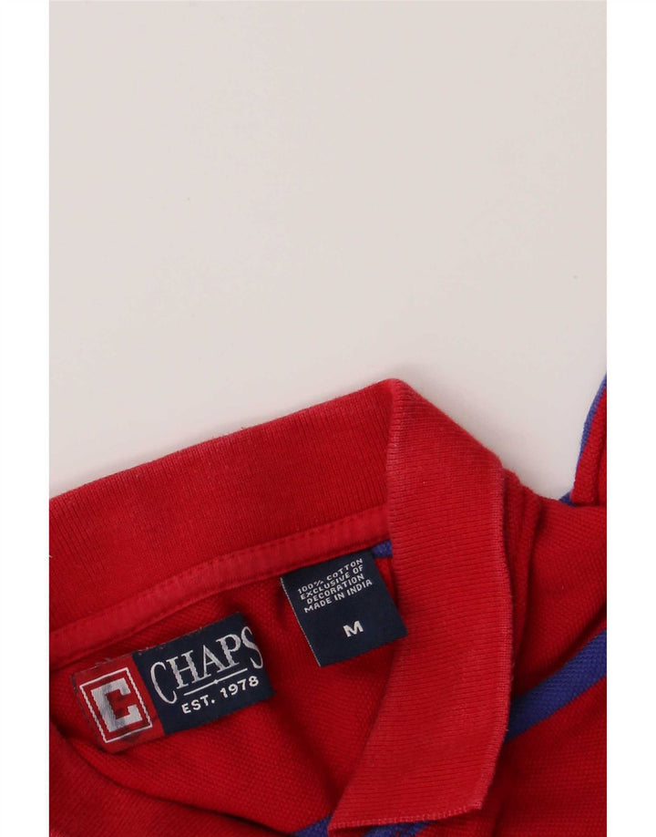 Polo da uomo Chaps in cotone a righe rosse medie