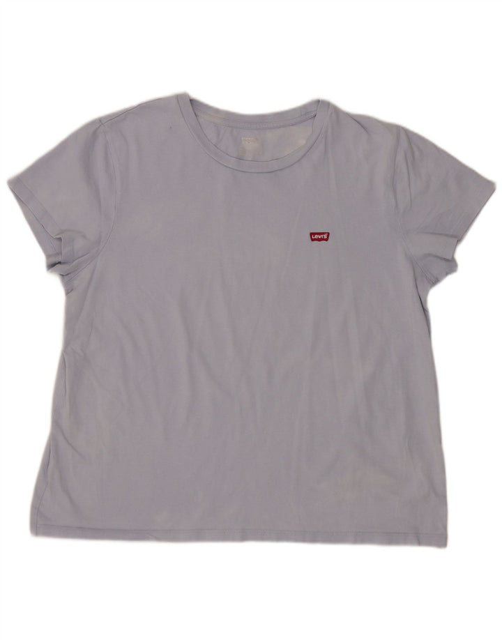 T-shirt da donna Levi's Top UK 16 grande cotone blu