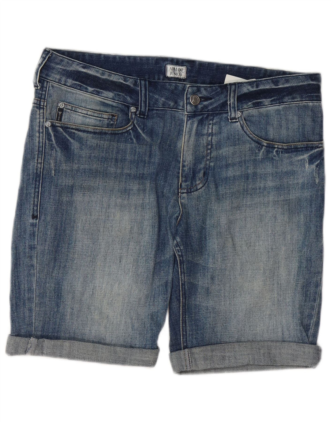 Shorts in denim da ragazzo Armani Junior 14-15 anni W34 Blu Cotone