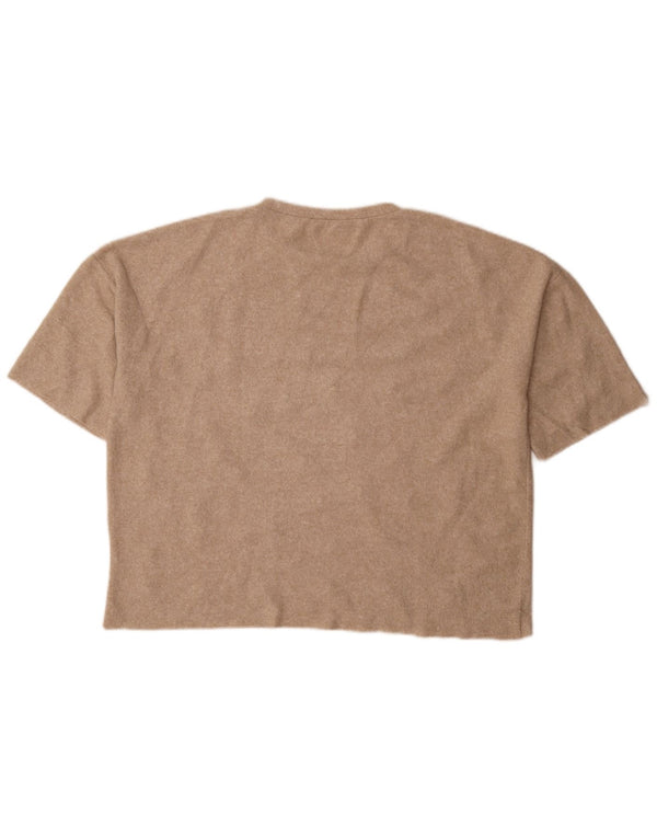 T-shirt oversize Zara Trafaluc da donna UK 10 piccola Beige