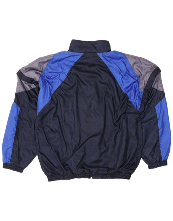 Giacca da tuta da uomo VINTAGE XL in nylon color block blu navy
