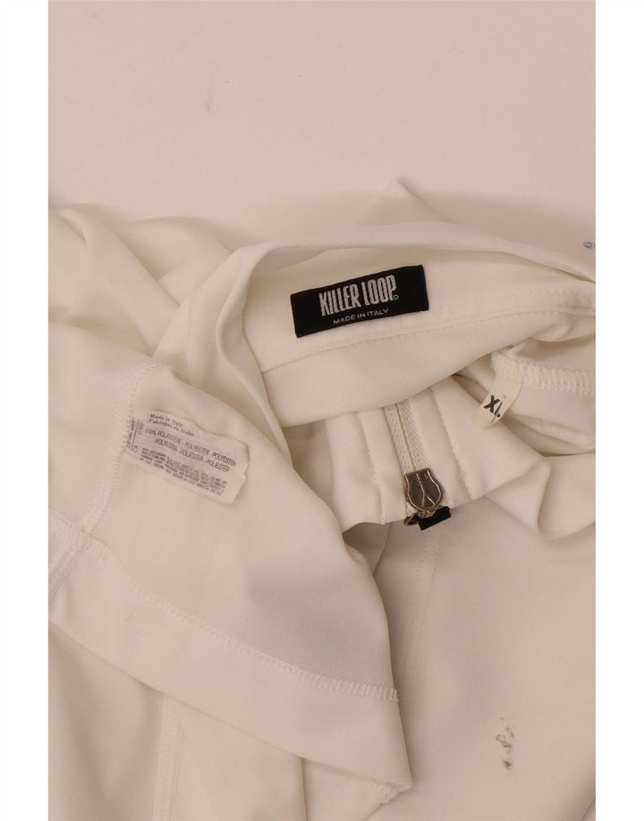 T-shirt da uomo con collo con zip Killer Loop XL poliestere bianco