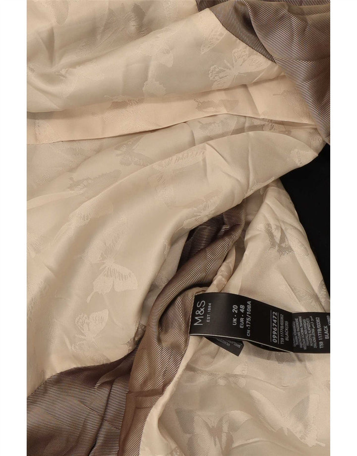 Giacca blazer a 1 bottone Marks & Spencer da donna UK 20 2XL poliestere nero