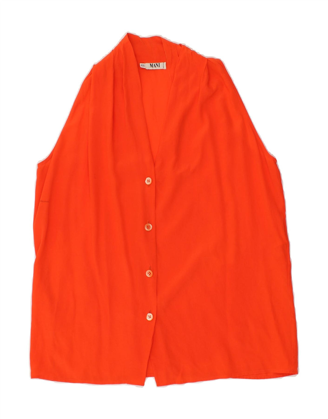MANI Womens Sleeveless Shirt Blouse EU 44 XL Orange Vintage MANI and Second-Hand MANI from Messina Hembry 