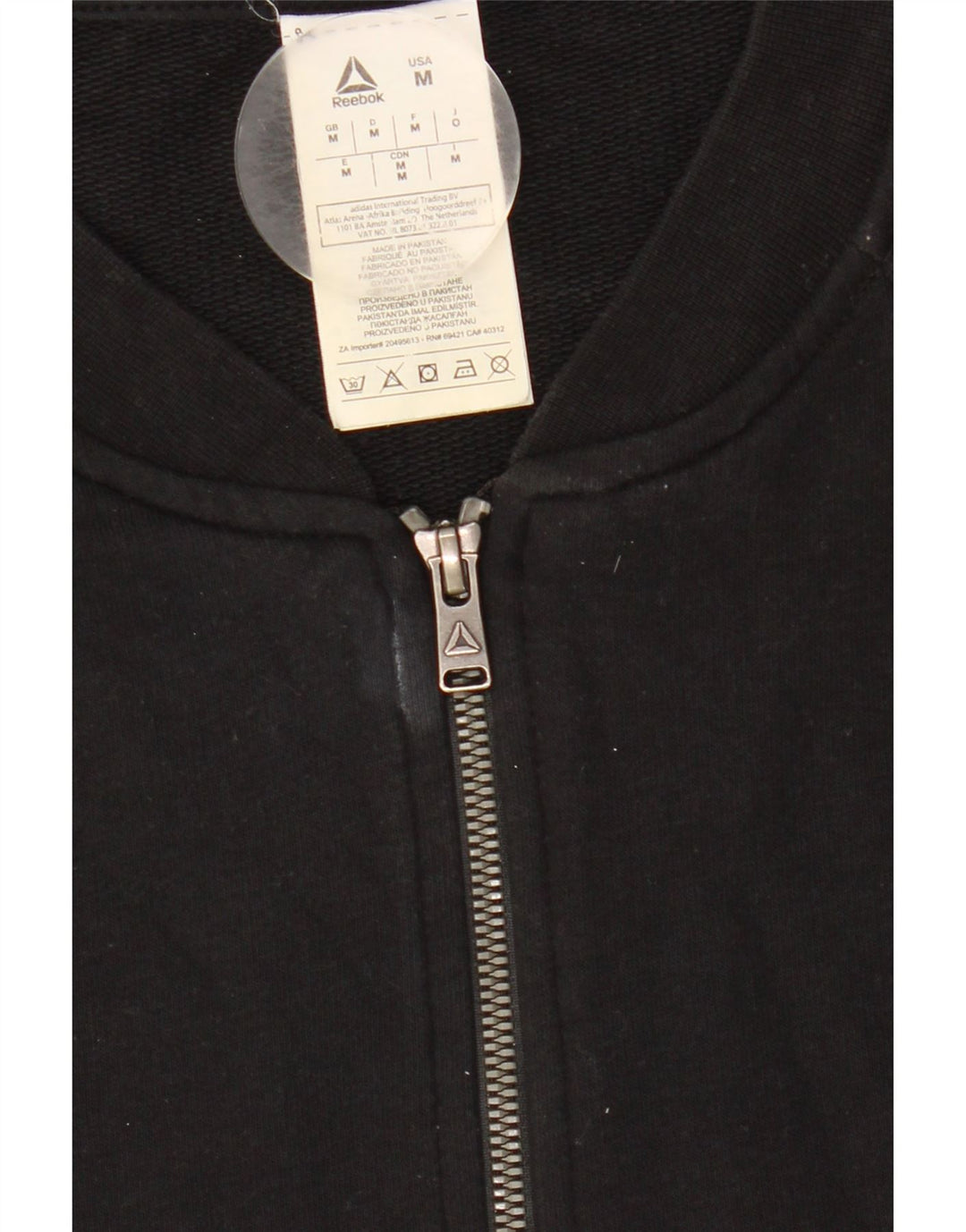 Giacca da tuta da donna Reebok UK 14 Medium Black Cotton