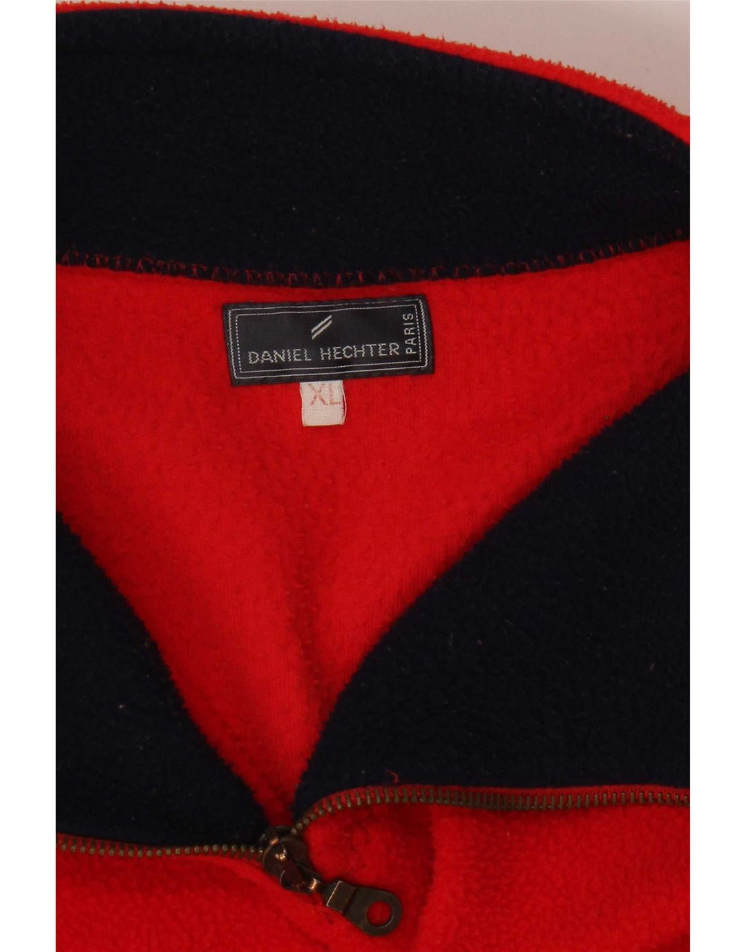 Maglione in pile da uomo con zip e collo Daniel Hechter XL rosso