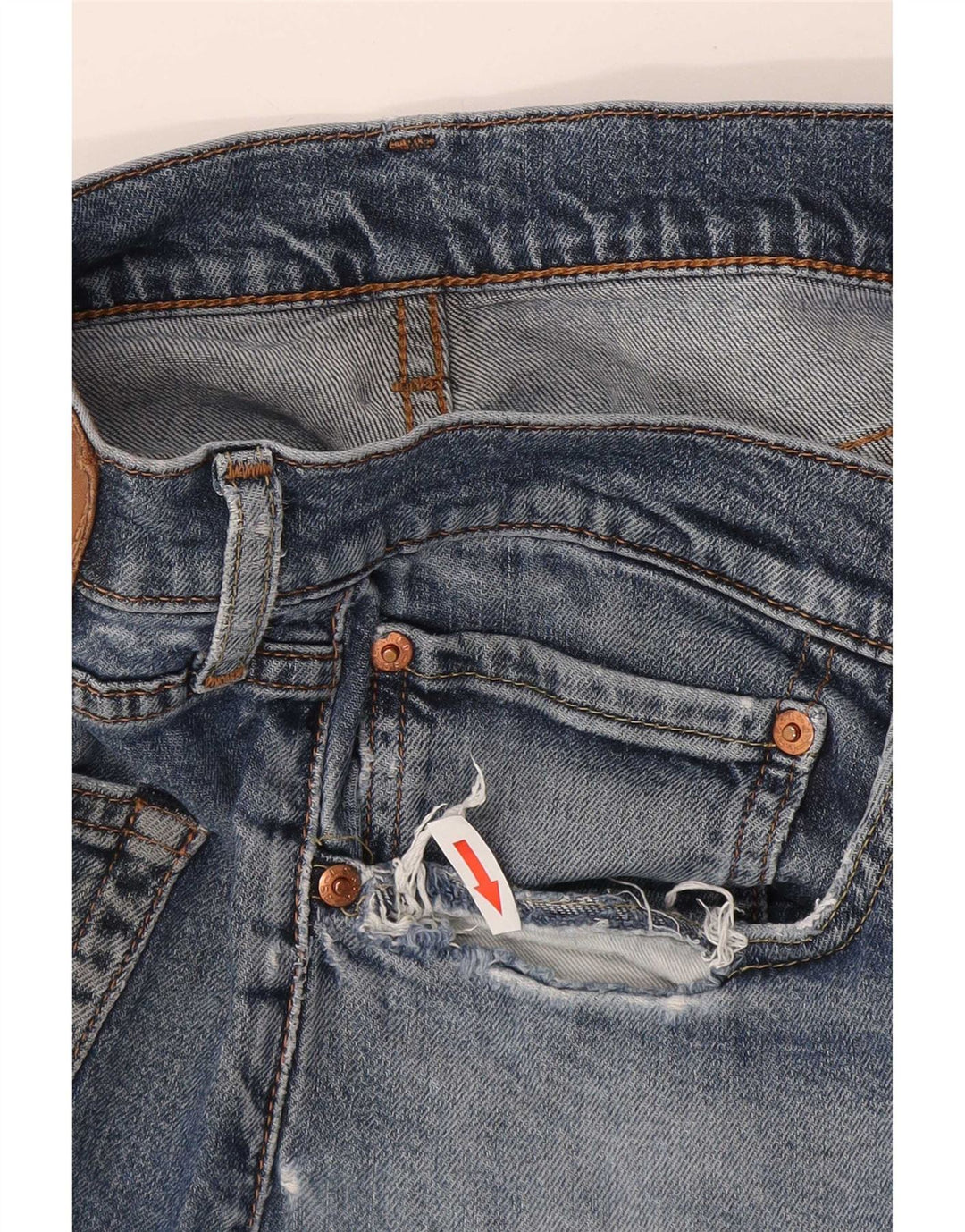 Levi's Uomo 512 Jeans affusolati slim effetto consumato W34 L32 cotone blu