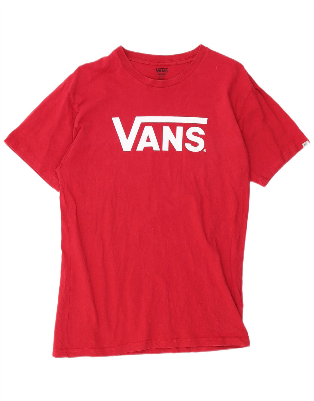 T-shirt grafica da uomo VANS Top rosso medio in cotone