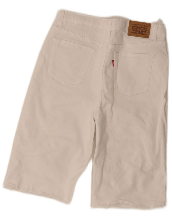 Bermuda Levi's per ragazze, vestibilità ampia, a vita alta, 13-14 anni, W26 bianco