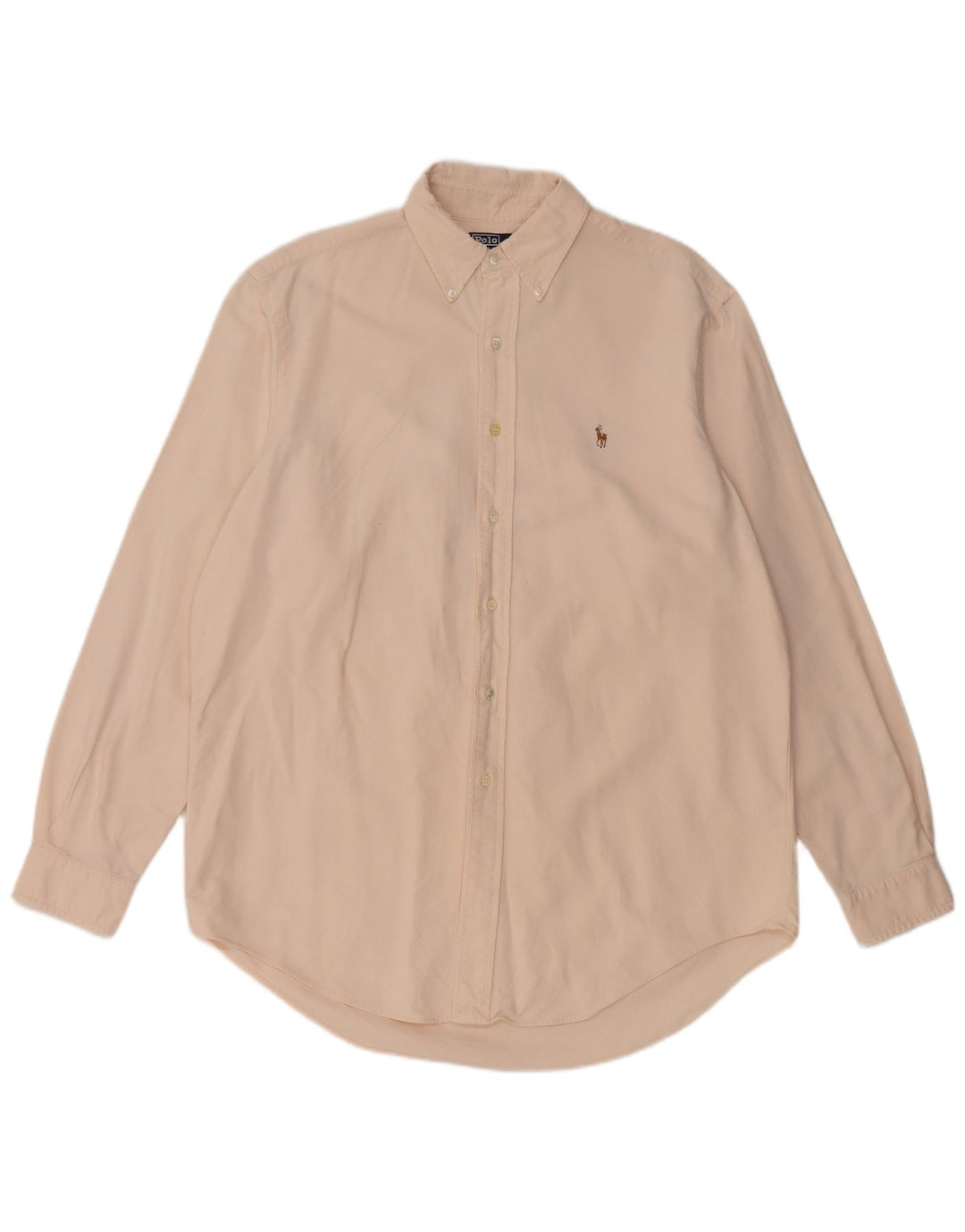 Camicia da uomo Polo Ralph Lauren taglia 16 1/2 grande cotone rosa