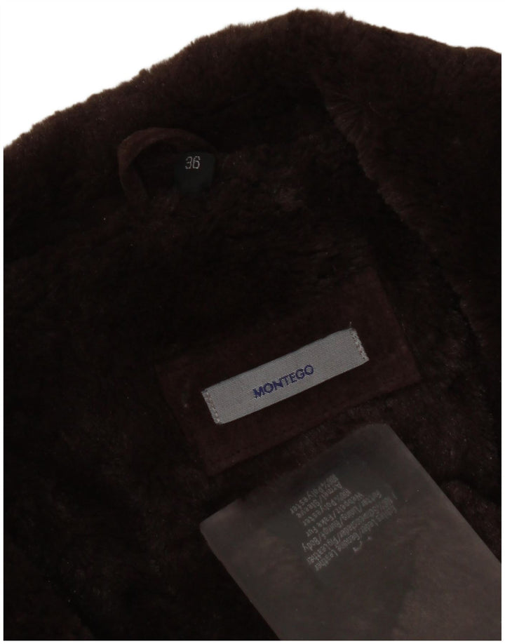 Giacca in shearling da donna Montego EU 36 piccola pelle marrone