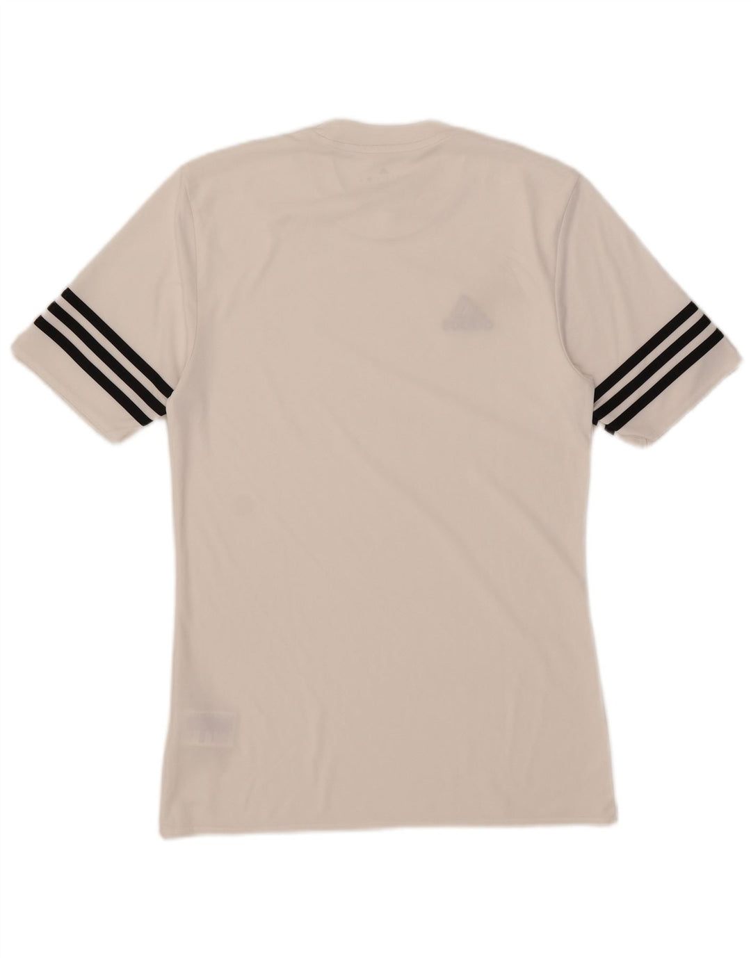 T-shirt Adidas Climalite da uomo piccola in poliestere bianco
