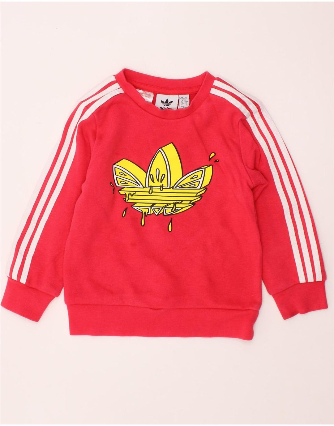 Felpa grafica ADIDAS per bambina 18-24 mesi in cotone rosa