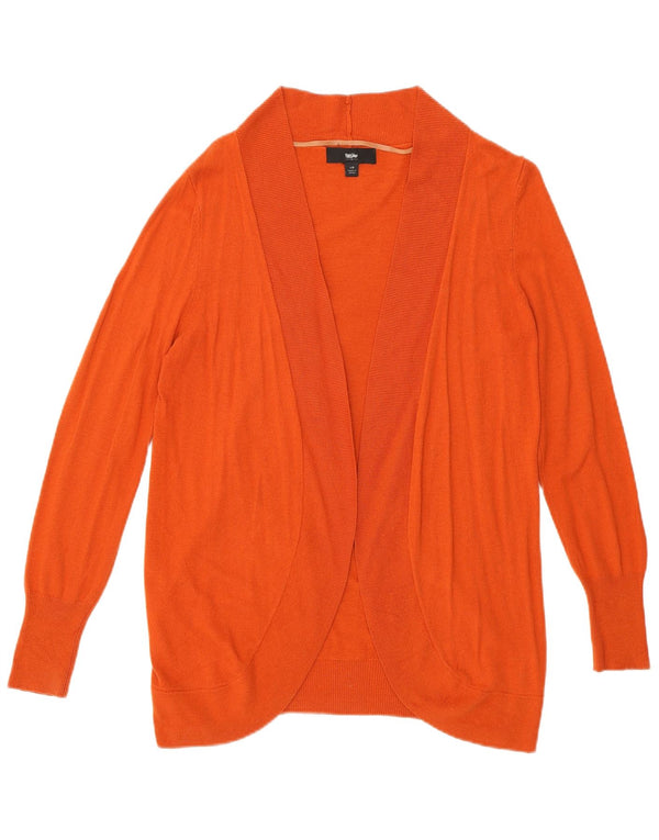 MOSSIMO Womens Grant Fit Open Cardigan Sweater UK 14 Large Orange Rayon