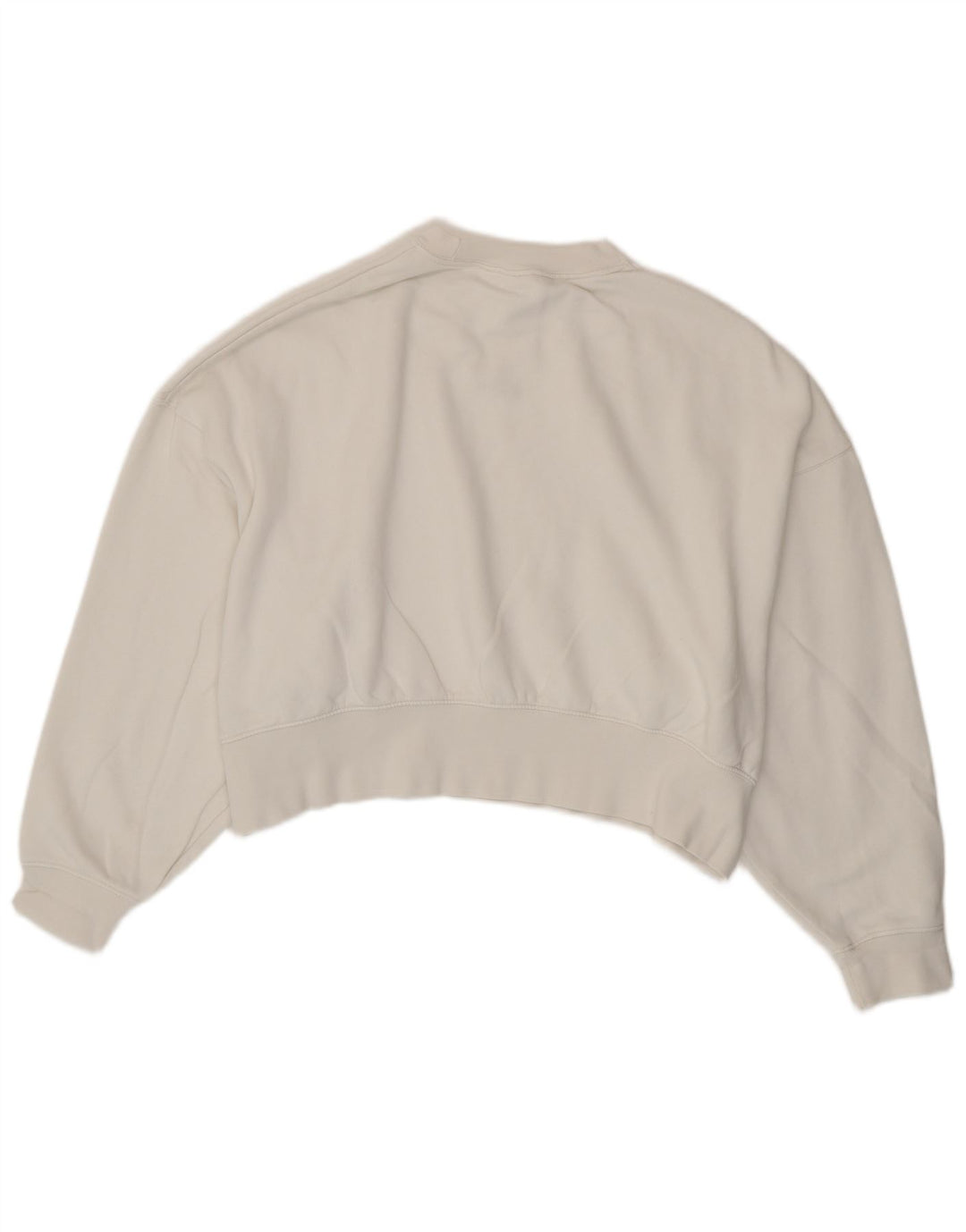 Felpa corta oversize da donna Nike UK 14 cotone bianco medio