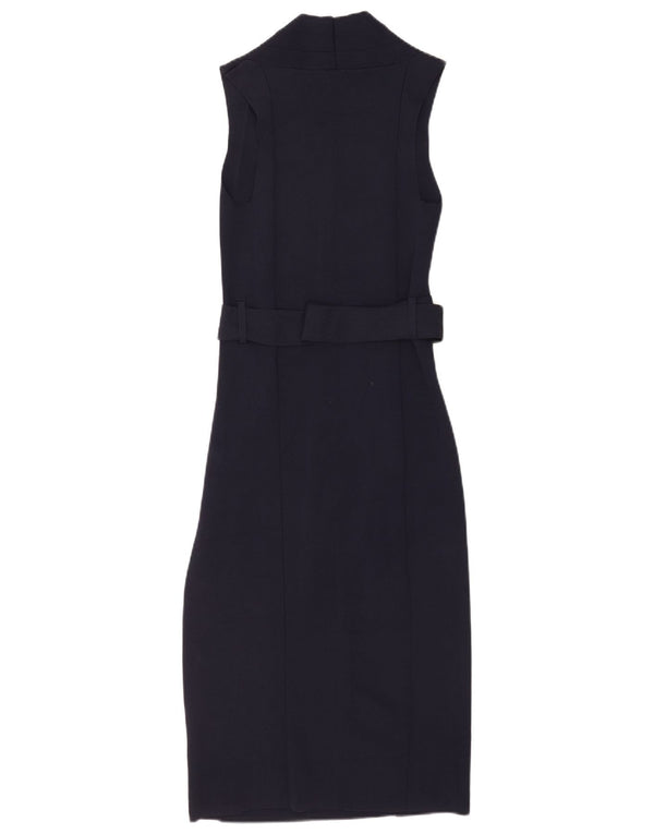 Abito aderente senza maniche da donna Reiss UK 8 Small in viscosa blu navy